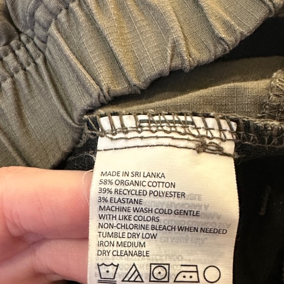 Prana Sz 2 Organic Cotton Shorts Elastic Waist Pockets Gorpcore Ecoconscious EUC - Picture 4 of 9